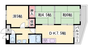 ロイヤルコーポ宝殿の物件間取画像